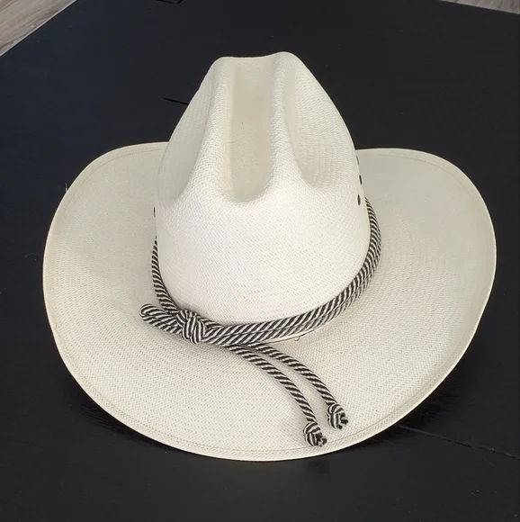 Texas Hat Company Genuine Shantung 20X Western Cowboy Hat, Natural, Sz 7 1/4" - Picture 3 of 15